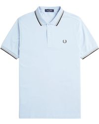 Fred Perry - Klare blaue t-shirts und polos - Lyst