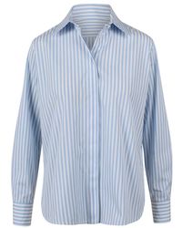 Max Mara - Gestreept Poplin Overhemd - Lyst
