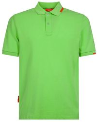 Suns - Tops ,Groen ,Katoen Klassiek Groen Poloshirt Met Fluorescerend Tag Detail - Lyst
