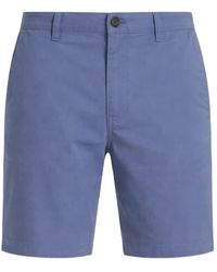 Michael Kors - Korte Broeken ,Blauw ,Leer Tailored Bermuda Shorts - Lyst