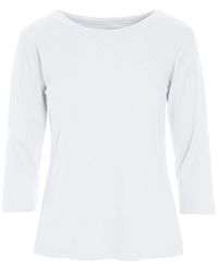 Bitte Kai Rand - Tops ,Wit ,Witte Ribblouse Met ¾ Mouwen - Lyst
