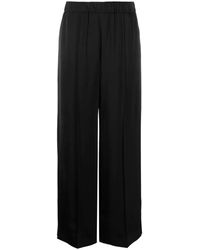 Jil Sander - Broeken ,Zwart ,High-Waist Wide-Leg Broek - Lyst
