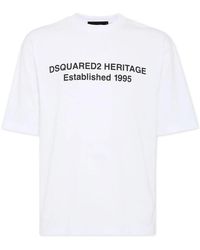 DSquared² - Tops ,Wit ,Wit Overhemd Voor Mannen - Lyst