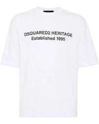 DSquared² - Tops ,Wit ,Wit Overhemd Voor Mannen - Lyst