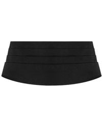 Dolce & Gabbana - Cinturón de seda negro con diseño plegado - Lyst