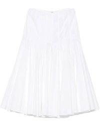 Jacquemus - Geplooide A-Lijn Midi Rok - Lyst