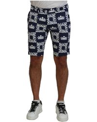 Dolce & Gabbana - Blaue logo print chinos shorts - Lyst