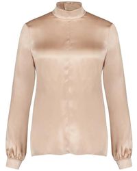 Tom Ford - Zijden Charmeuse Mock Neck Blouse - Lyst