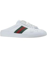 Gucci - Damen Slip-On Sandalen Mit Zweifarbigen Bändern - Lyst