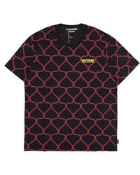 Iuter - Tops ,Veelkleurig ,Katoen Zwarte Net Tee Korte Mouw T-Shirt - Lyst