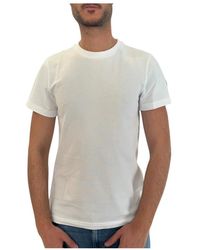 Colmar - Tops ,Wit ,Katoen Slim Fit T-Shirt Met Ronde Hals - Lyst