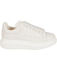McQueen - Weiße Ledersneaker Mit Logo - Lyst