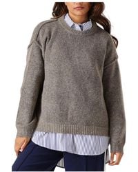 My Essential Wardrobe - Truien & Vesten ,Grijs ,Wol Truien Vesten Palomamw Knit Pullover - Lyst