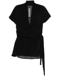 Rick Owens - Overhemden ,Zwart /C Wrap Top - Lyst