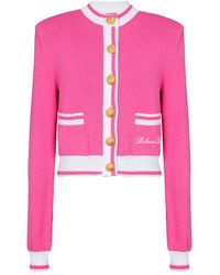 Balmain - Signature Gebreid Vest - Lyst