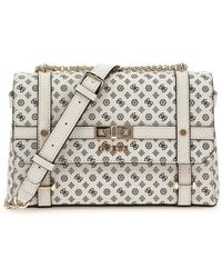 Guess - Luxus satchel stone logo tasche - Lyst