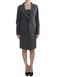 Balenciaga Stretch suit sheath dress & blazer set - Negro