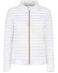 Save The Duck - Weiße Steppjacke Alyssa Mit Reißverschluss - Lyst