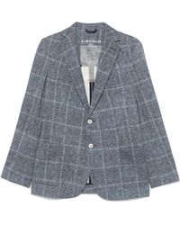 Circolo 1901 - Blaue, Geknöpfte Jacke Mit Rückenschlitzen - Lyst