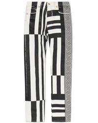 Versace - Gestreepte Jeans Met Rechte Pijpen - Lyst