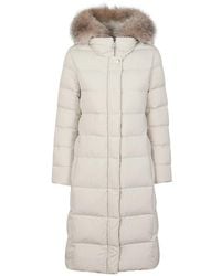 Moorer - Nylon Donsjas Met Bont Capuchon - Lyst