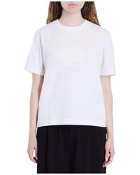 Burberry - T-Shirt Van Katoen Met Geborduurd Logo - Lyst