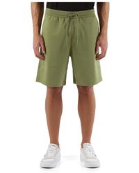 Calvin Klein - Short sportivi in cotone con stampa logo laterale - Lyst