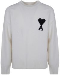 Ami Paris - Round-Neck Strickwaren - Lyst