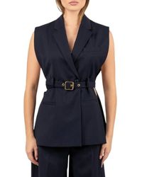 Pinko - Jassen ,Blauw ,Gilet - Lyst