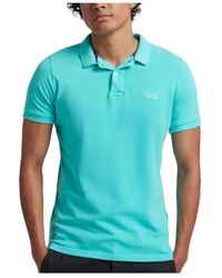 Superdry - Tops ,Blauw ,Katoen Vintage Destroyed Polo Shirt - Lyst