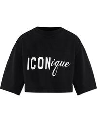 DSquared² - Korte Top Met Print - Lyst