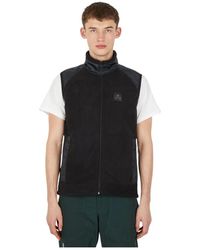 Ostrya - Jassen ,Zwart ,Polyester Fleece Mouwloos Jack - Lyst
