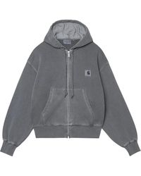 Carhartt - Hoodies & Sweatvesten ,Grijs ,Katoen Hooded Nelson Jacket - Lyst