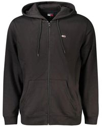 Tommy Hilfiger - Schwarzer Baumwoll Herren Kapuzenpullover - Lyst