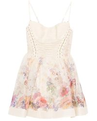 Zimmermann - Kleedjes ,Veelkleurig ,Katoen Alchemy Beaded Mini Dress - Lyst
