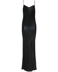 Saint Laurent - Satin Long Dress - Lyst
