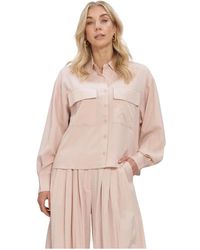 Studio Amaya - Overhemden ,Roze ,Loeke Blouse - Lyst