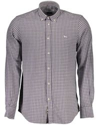 Harmont & Blaine - Paarse Katoenen Overhemd Met Knoopsluiting - Lyst