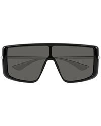 McQueen - Zonnebril Am0524 S 001 Zilver Zwart/grijs Unisex - Lyst