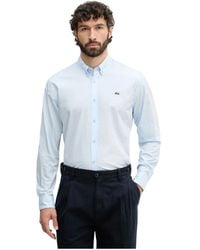 Lacoste - Regular Fit Stretch Poplin Shirt - Lyst