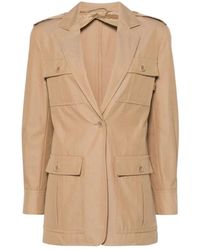 Max Mara - Jassen ,Bruin ,Katoen Cotton Canvas Trenchcoat - Lyst