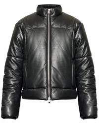 AllSaints - Jassen ,Zwart ,Leer Furse Boxy Puffer Jacket - Lyst