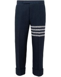 Thom Browne - Broeken ,Blauw ,Tweed Blauwe Tweed Broek - Lyst