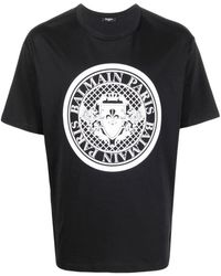 Balmain - Tops ,Zwart T-Shirts En Polo's Zwart - Lyst