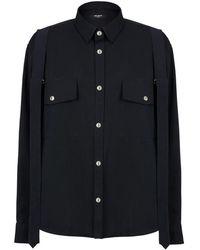 Balmain - Shoulder-strap Oversized Shirt - Lyst