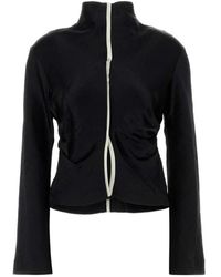 Nanushka - Overhemden ,Zwart ,Satijn Domini Blouse - Lyst