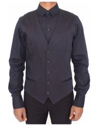 Dolce & Gabbana - Blaue baumwoll-stretch-kleidweste-blazer - Lyst