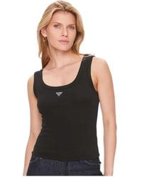 Guess - Strass Tank Top Mit Strass - Lyst