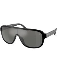 Ralph Lauren - Sportliche und lässige sonnenbrille mit verspiegelten grauen gläsern - Lyst