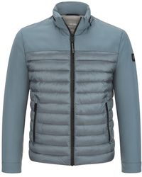 Milestone - Jassen ,Blauw ,Stijlvolle Blouson Jas - Lyst
